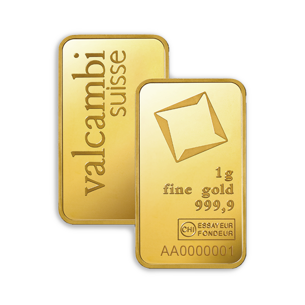 1 gram Gold Bar | Valcambi