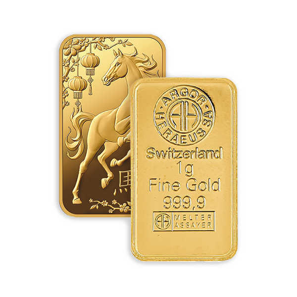 1 gram ‘Year of the Horse 2026’ Gold Bar | Argor-Heraeus